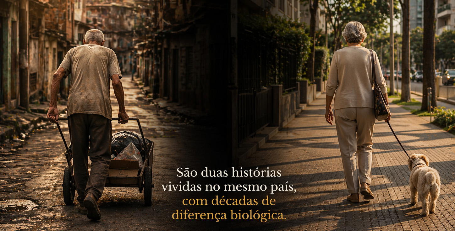 São duas histórias vividas no mesmo país, com décadas de diferença biológica